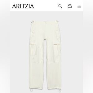 Aritzia Women's Cream Cargo Pants